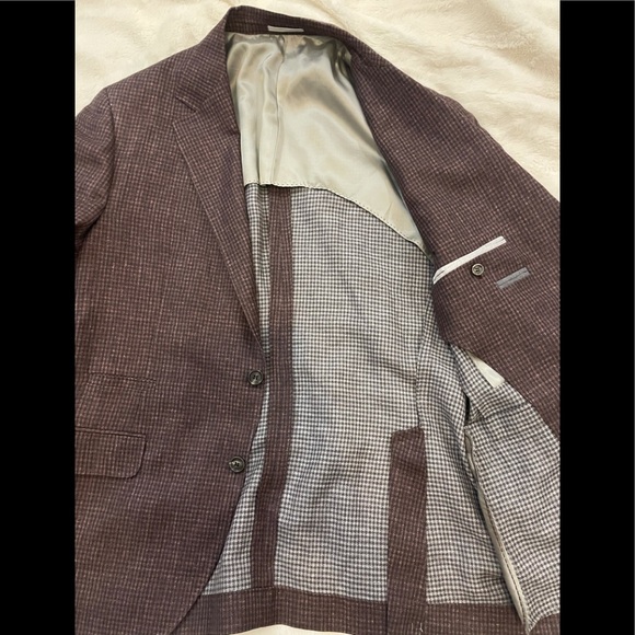 Brunello Cucinelli Mens Linen Wool Jacket Sz 54/44 - Picture 4 of 10